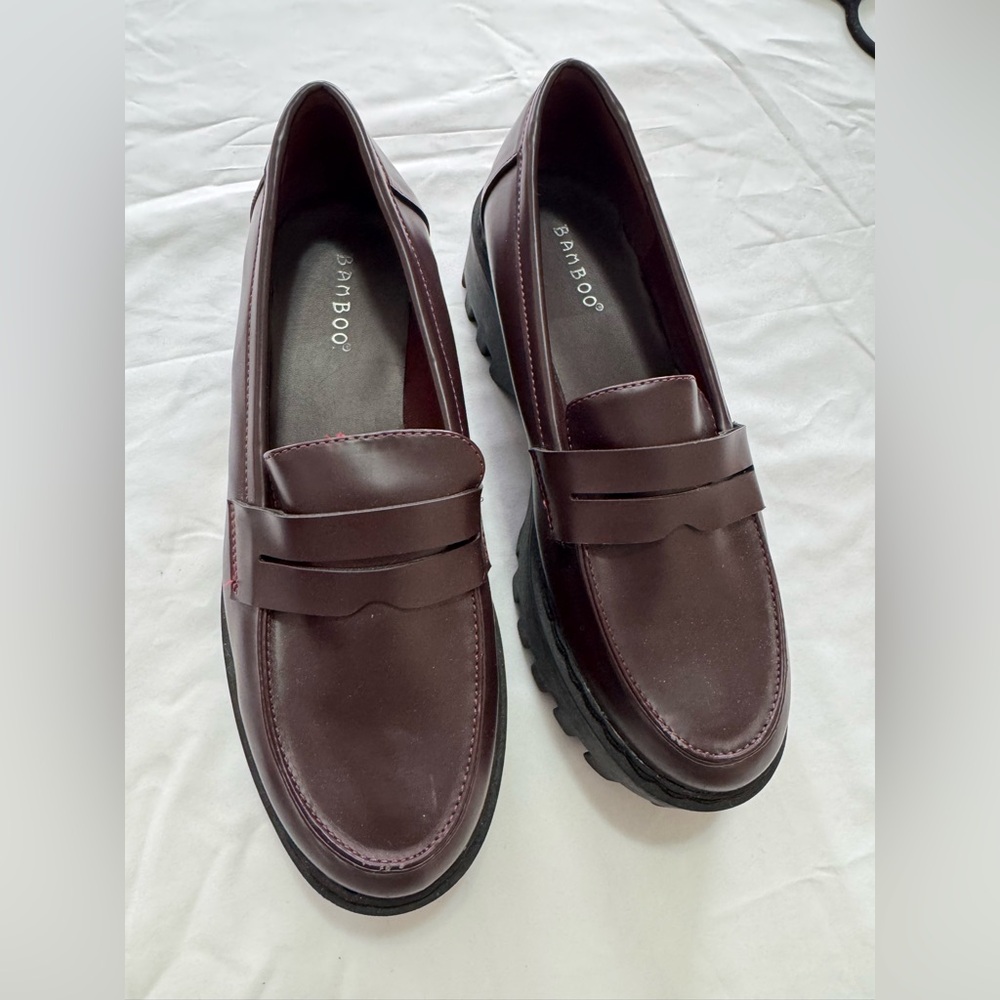 BAMBOO Men's Dark Brown Slip-On Loafers